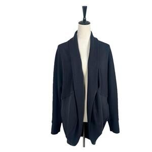 Spanx Air Essentials Cocoon Cardigan Women’s M/L Black Open Front Soft Cozy